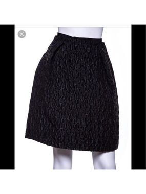 Carven BNWOT black textured Skirt sz 34 (US small) pleated & pockets